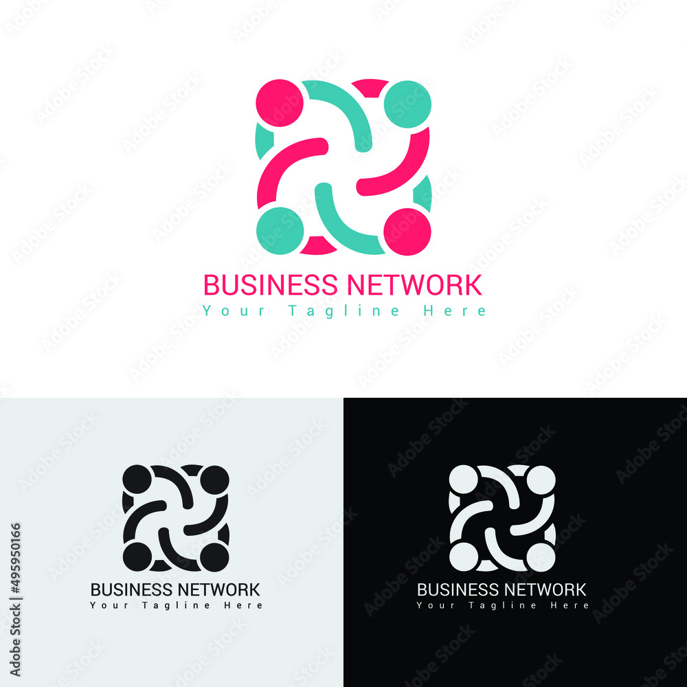 Business Network Logo Design-Logo Template Business Network Logo Design-Logo Template