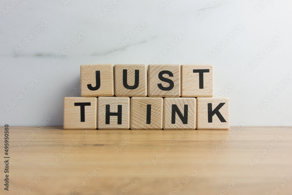 Words just think from wooden blocks. Motivation and inspiration concepts Words just think from wooden blocks. Motivation and inspiration concepts
