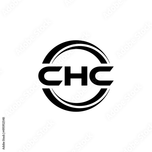 CHC letter logo design with white background in illustrator  vector logo modern alphabet font overlap style. calligraphy designs for logo  Poster  Invitation  etc.