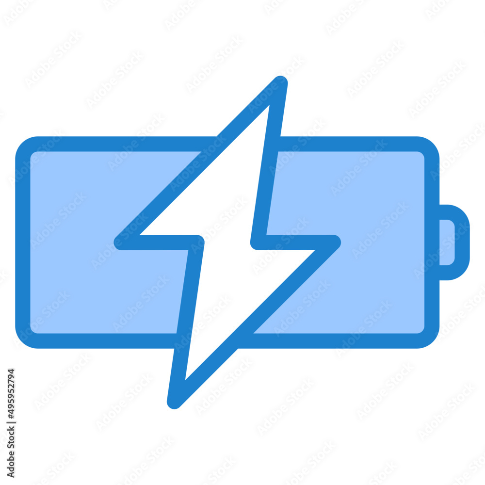 battery blue style icon battery blue style icon