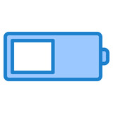 battery level blue style icon