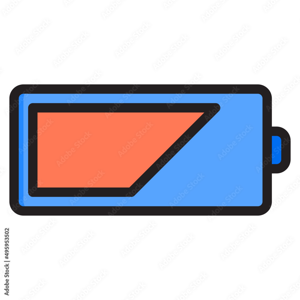 battery color line style icon battery color line style icon