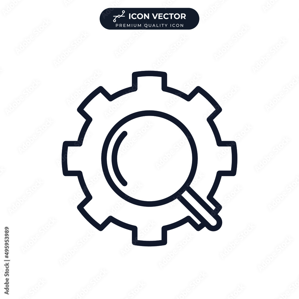 gear setting icon symbol template for graphic and web design collection logo vector illustration