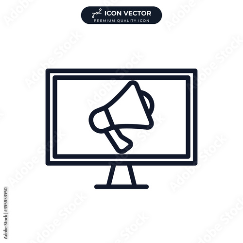 advertising icon symbol template for graphic and web design collection logo vector illustration