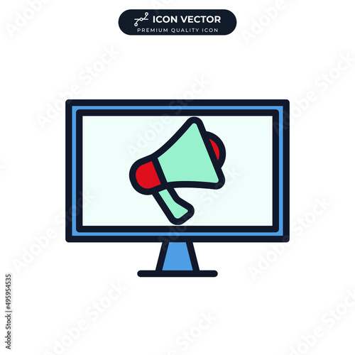 advertising icon symbol template for graphic and web design collection logo vector illustration