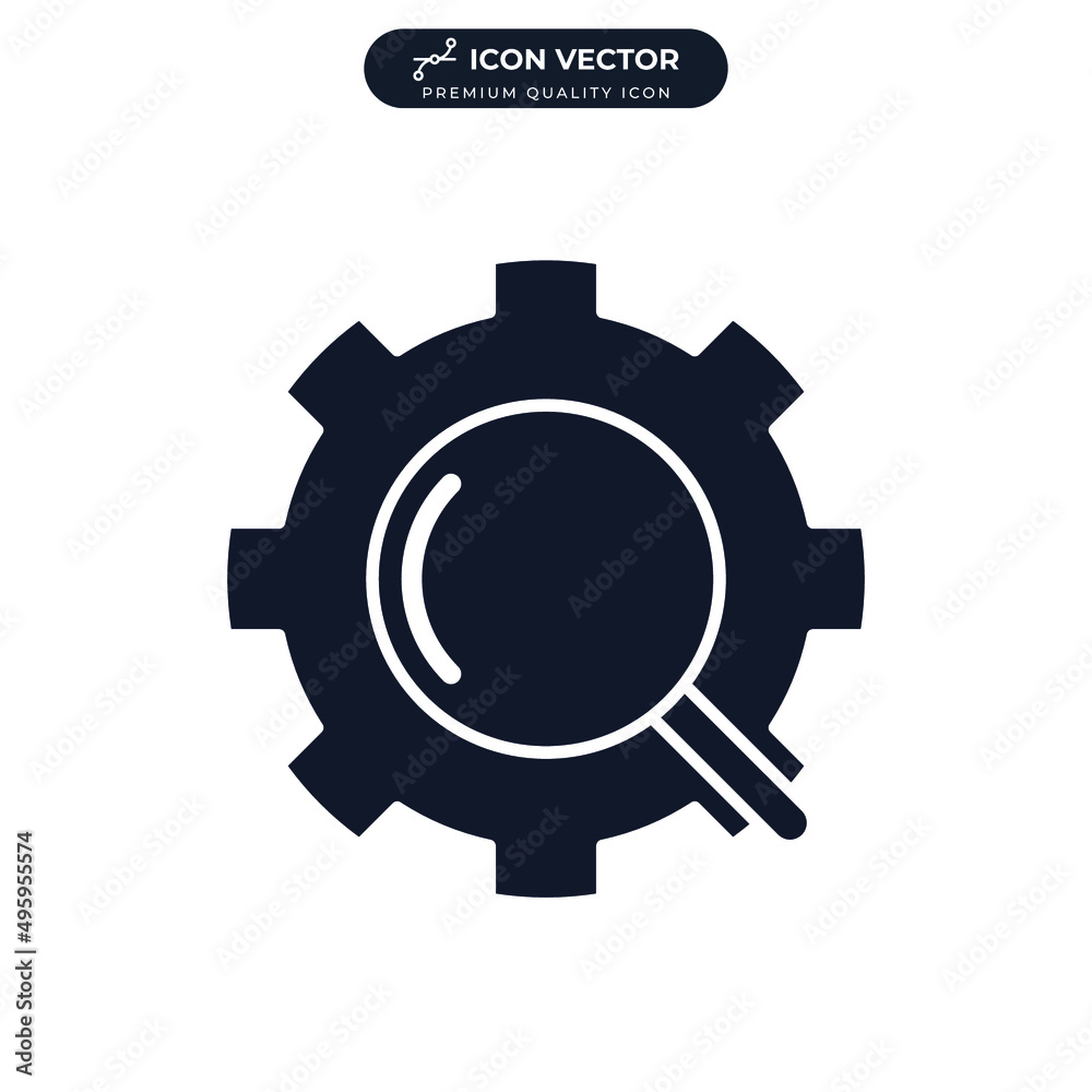 gear setting icon symbol template for graphic and web design collection logo vector illustration