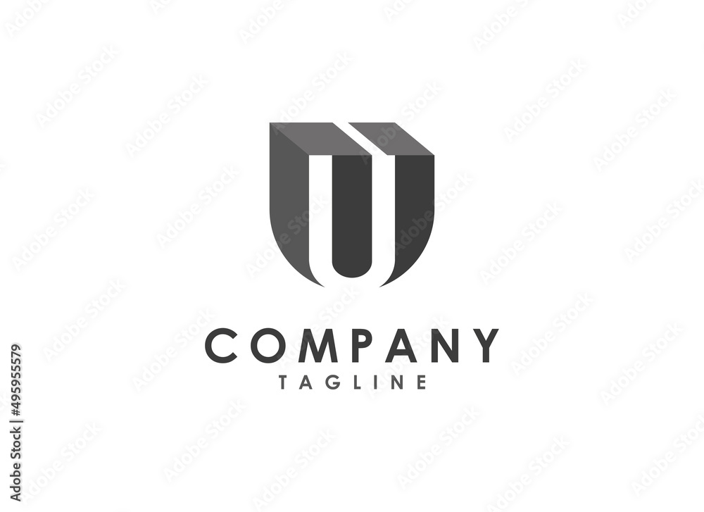 Initial Letter U Logo. Geometric Shape Origami Style isolated on Dark Background. Usable for Business, Technology and Branding Logos. Flat Vector Logo Design Template Elements. Initial Letter U Logo. Geometric Shape Origami Style isolated on Dark Background. Usable for Business, Technology and Branding Logos. Flat Vector Logo Design Template Elements.