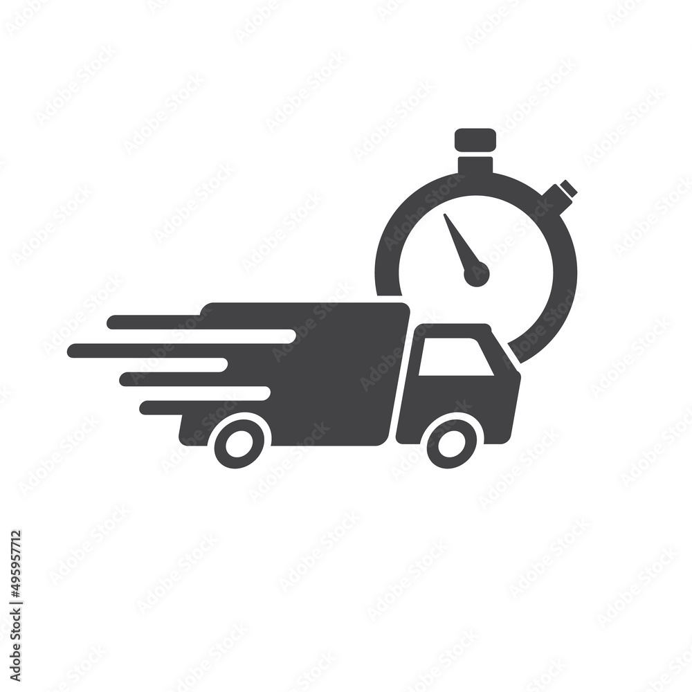 vector illustration of a delivery icon with a pickup truck suitable for a fast delivery sign. vector illustration of a delivery icon with a pickup truck suitable for a fast delivery sign.