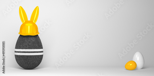 Photography Creative Easter template for a road engineering and construction company