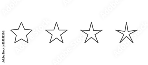 Stars icon collection. Simple vector star pictogram set.
