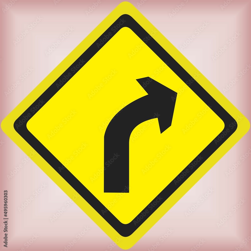yellow road sign, traffic sign on gray background.
simple vector illustration design yellow road sign, traffic sign on gray background.
simple vector illustration design