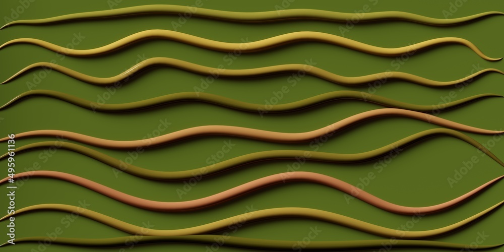 Obraz premium Abstract colorful wave background. 3d illustration