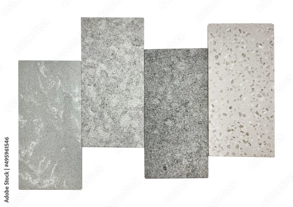 premium set of artificial stone samples including grey marble, grey ...