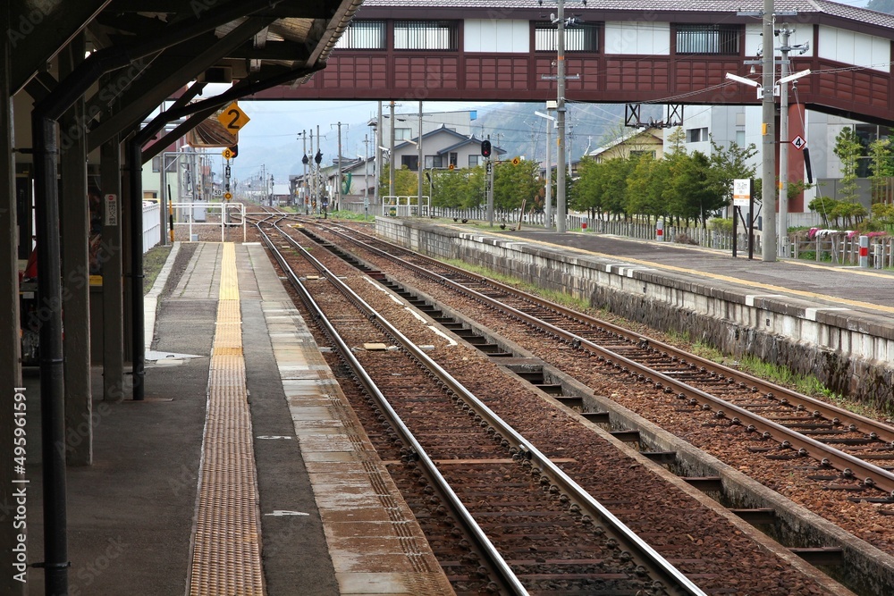 Railway tracks in Gifu, Japan