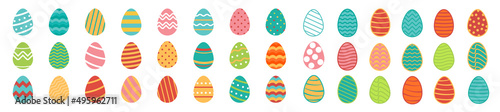 Easter egg vector set icon