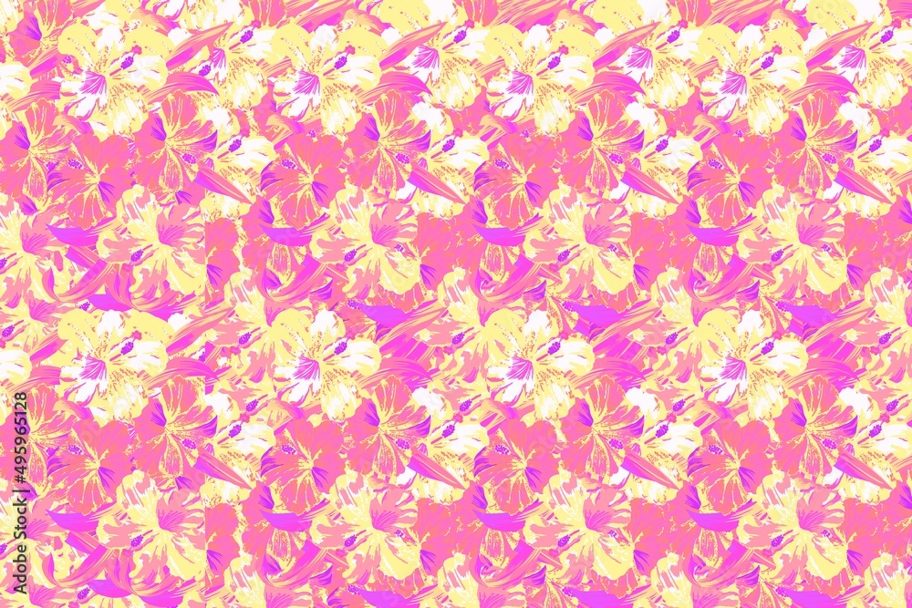 Seamless pattern with flowers, decorative paper, Uniform texture, Leaf full of patterns, Vectorial for printing, Textures for design, Decorative background, For packaging.
Seamless pattern with flowers, decorative paper, Uniform texture, Leaf full of patterns, Vectorial for printing, Textures for design, Decorative background, For packaging.