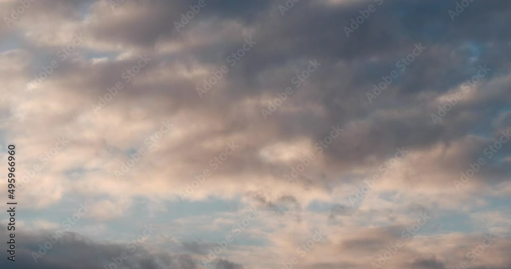Time-lapse Grey Clouds Moving Fast on Blue Evening Sky 4K Time-lapse Grey Clouds Moving Fast on Blue Evening Sky 4K