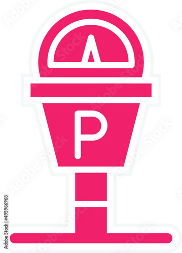Vector Design Parking Meter Icon Style