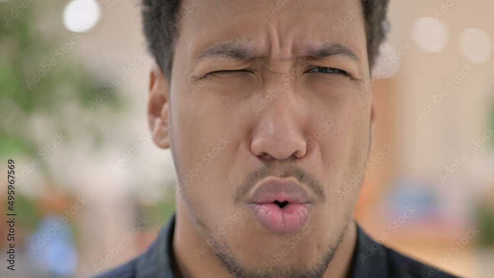 Fototapeta premium Close up of Shocked Young Businessman