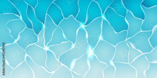 Sea transparent water illustration