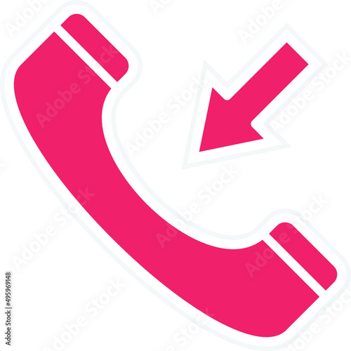 Vector Design Incoming Call Icon Style