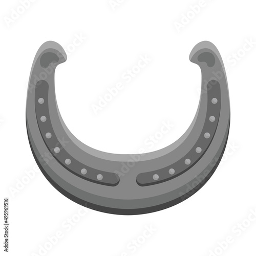 silver horseshoe metal