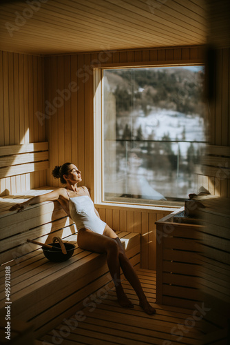 Young woman relaxing in the...