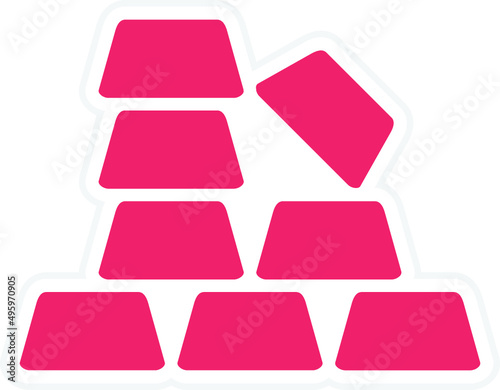 Vector Design Gold Ingots Icon Style