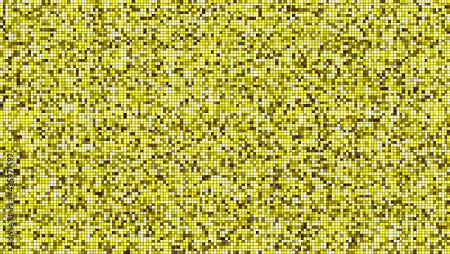 Abstrakte Hintergrundtextur, bestehend aus sich verändernden kleinen farbigen Quadraten (Pixel, Raster) -  gelb bis weiß