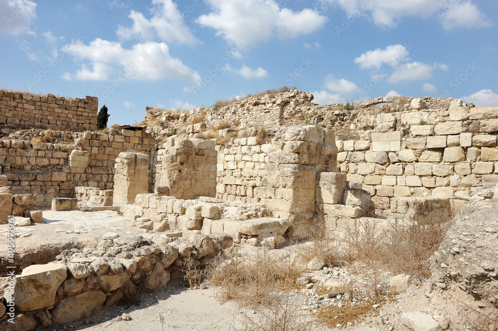 Ruins of ancient buildings in the National Park of Beit Guvrin - Maresha