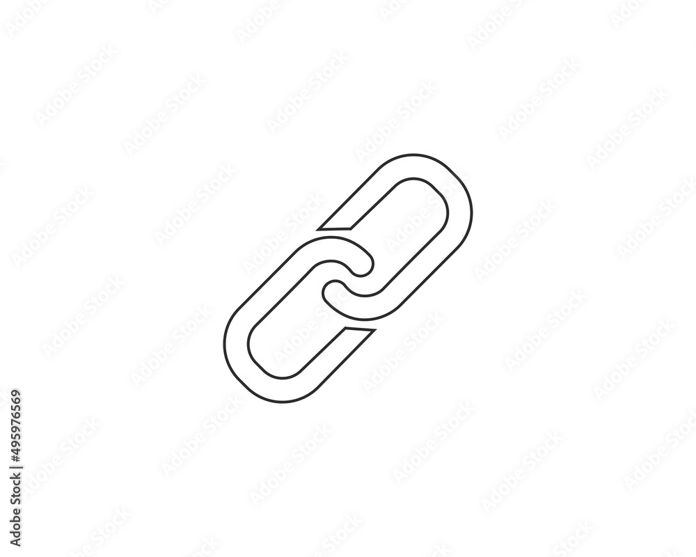 Chain, link outline icon. Vector illustration. Chain, link outline icon. Vector illustration.