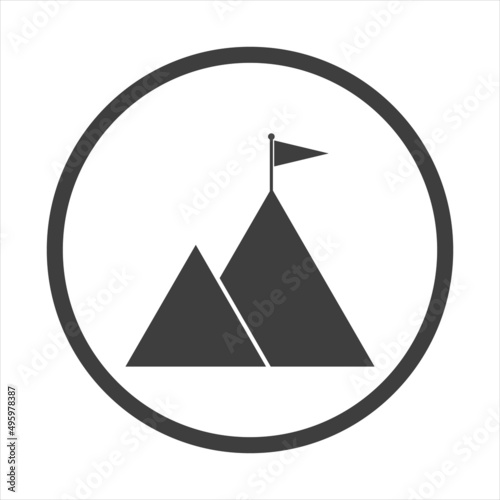 mission icon on a white background. vector graphics.