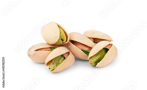 different nuts and seeds mix, composition isolated over the white background