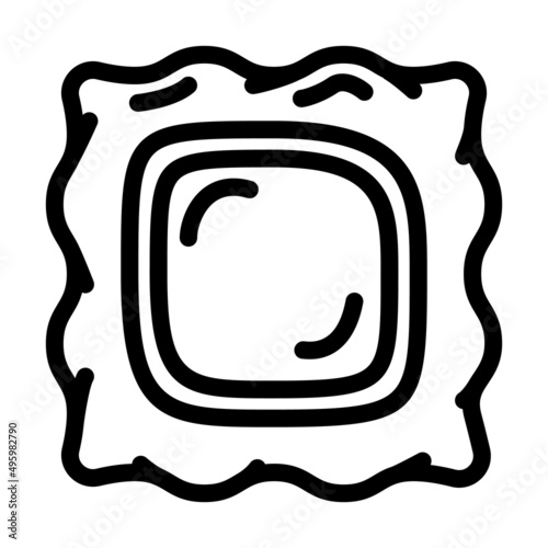 ravioli meal line icon vector. ravioli meal sign. isolated contour symbol black illustration