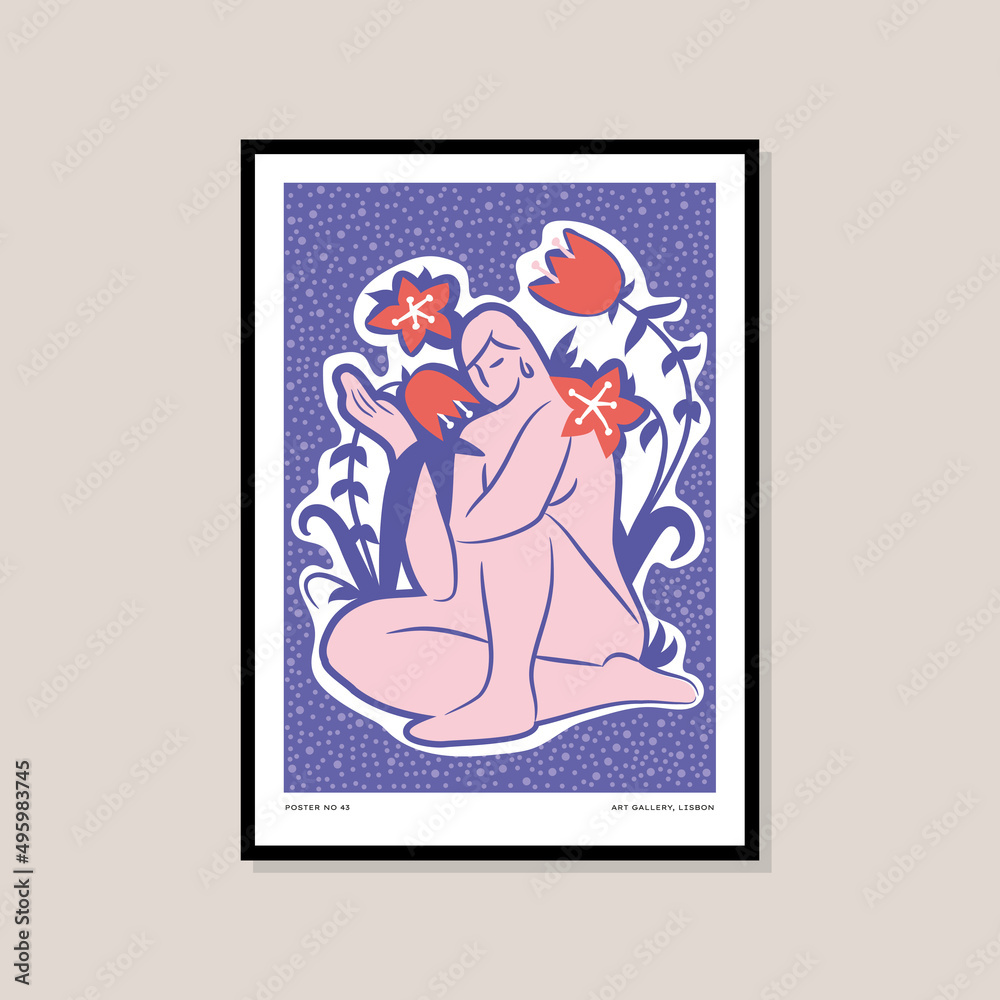 Obraz premium Aesthetic hand drawn posters for your wall art collection 