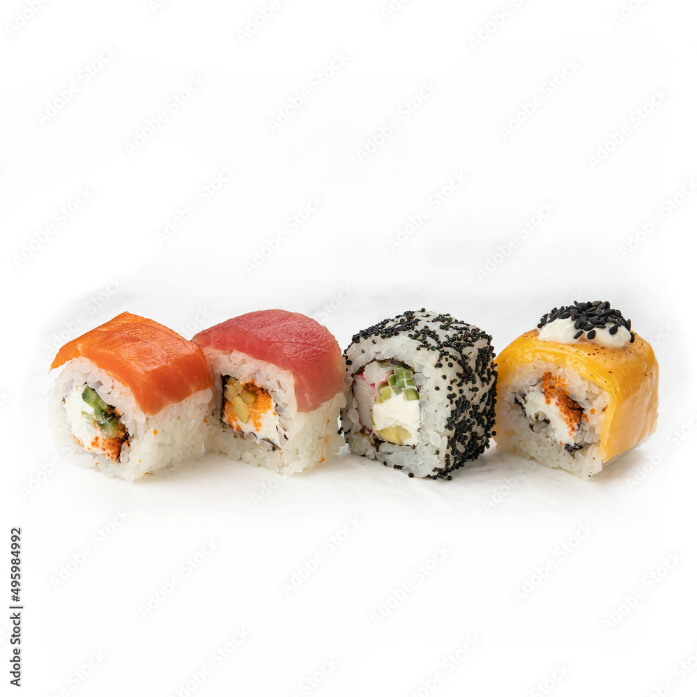 rolls, Japanese cuisine, on a white background
rolls, Japanese cuisine, on a white background
