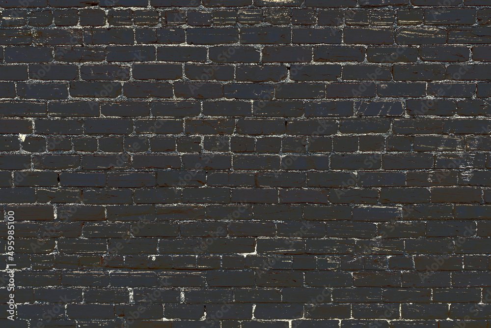 black alley dark painted brick wall retro vintage paint weathered