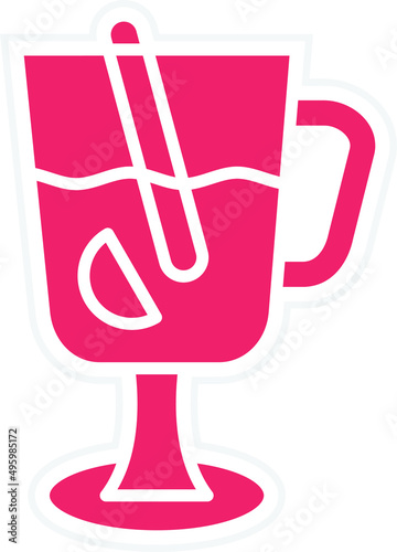 Vector Design Mulled Wine Icon Style