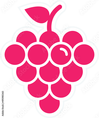 Vector Design Grapes Icon Style