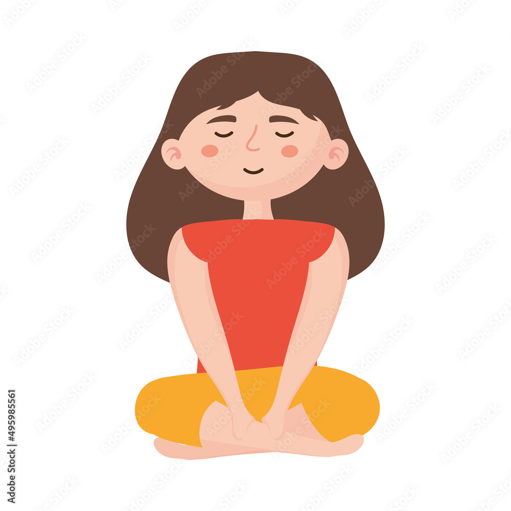 girl seated practicing yoga girl seated practicing yoga