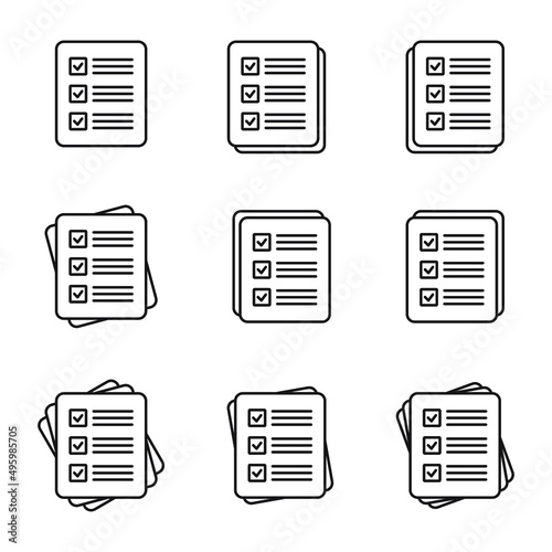 Checklist vector icon. Document icon, business illustration isolated on white background for graphic and web design.