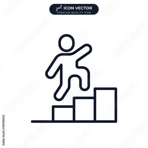career icon symbol template for graphic and web design collection logo vector illustration