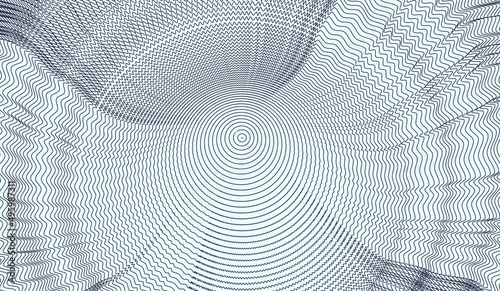 Abstract wavy background for brochure, cover and flyer. Dynamic particle strive out from center. vector illustration for multipurpose usage like technology, science.

