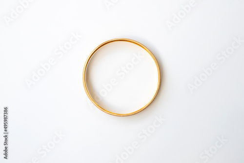 Golden bracelet , isolated on white background
