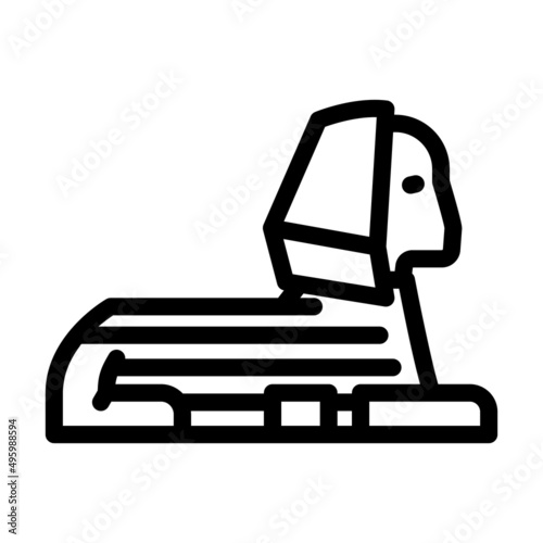 sphinx egypt monument line icon vector. sphinx egypt monument sign. isolated contour symbol black illustration