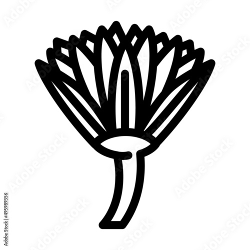 lotus flower line icon vector. lotus flower sign. isolated contour symbol black illustration