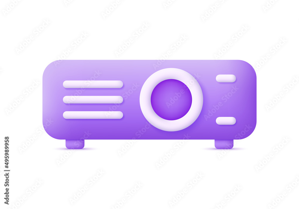 3D Projector icon isolated on white background. Presentation and meeting concept. Presentation media projector. Can be used for many purposes. 3D Projector icon isolated on white background. Presentation and meeting concept. Presentation media projector. Can be used for many purposes.