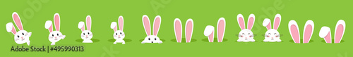 Fotografiet Easter rabbit, easter Bunny. Vector illustration.
