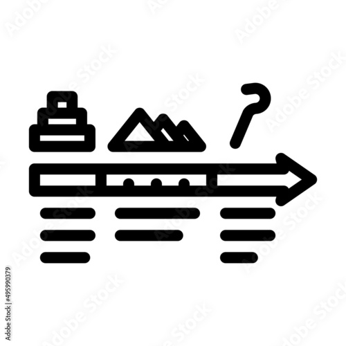 civilization egypt line icon vector. civilization egypt sign. isolated contour symbol black illustration