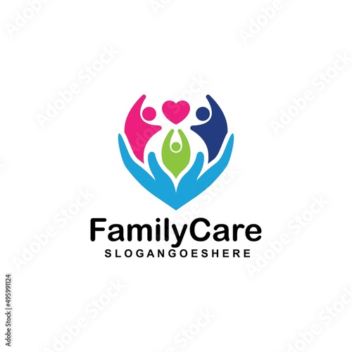Family care Logo Template Design Vector. Design concept for health service and business
